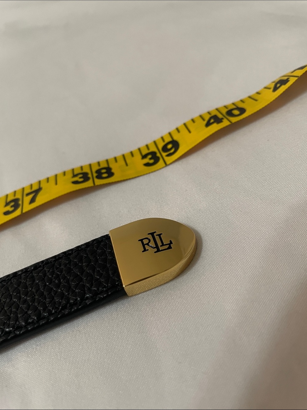 Lauren Ralph Lauren Women’s Pebbled Logo-Tipped Pebbled Leather Belt - Picture 5 of 17